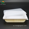 Caja de bento de plástico para comida para comida de alimentación desechable